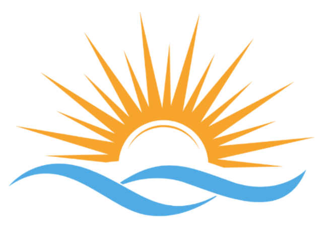 Untergehende Sonne über dem Meer